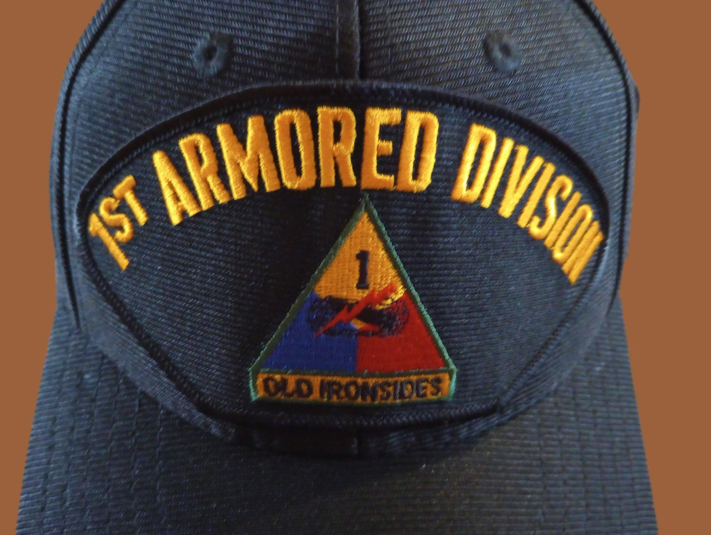 U.S ARMY 1ST ARMORED DIVISION HAT U.S MILITARY OFFICIAL BALL CAP U.S.A MADE