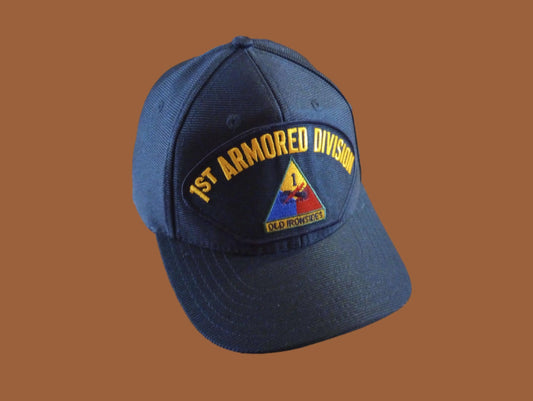 U.S ARMY 1ST ARMORED DIVISION HAT U.S MILITARY OFFICIAL BALL CAP U.S.A MADE