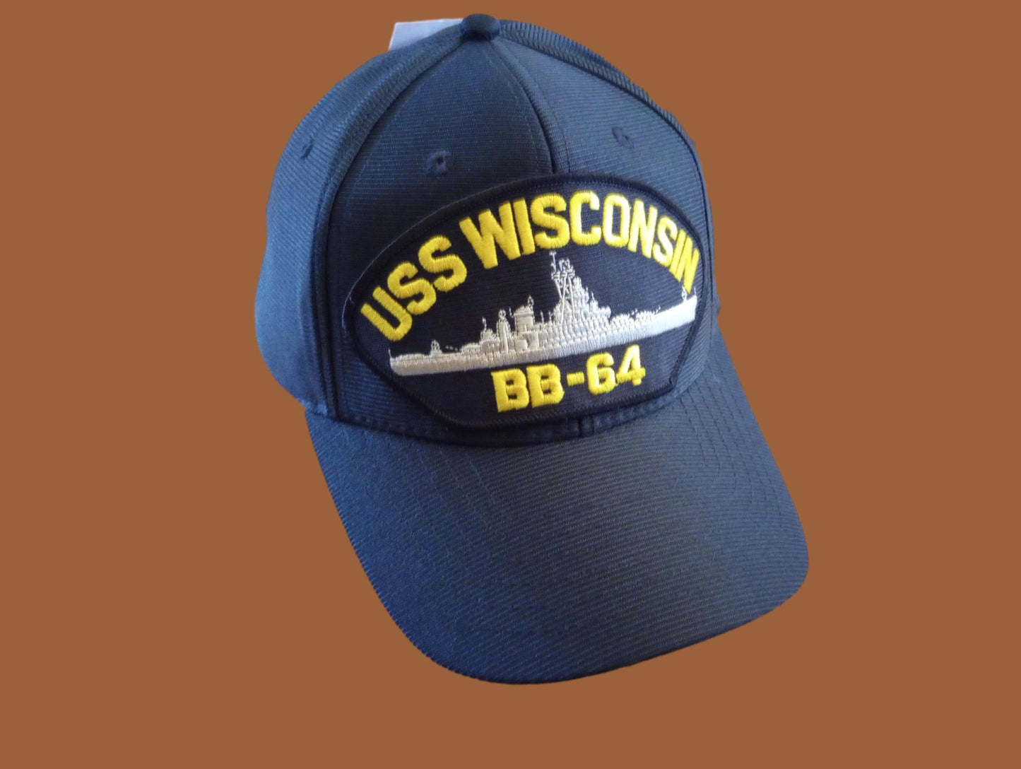 USS WISCONSIN BB- 64 U.S NAVY SHIP HAT U.S MILITARY OFFICIAL BALL CAP U.S.A MADE