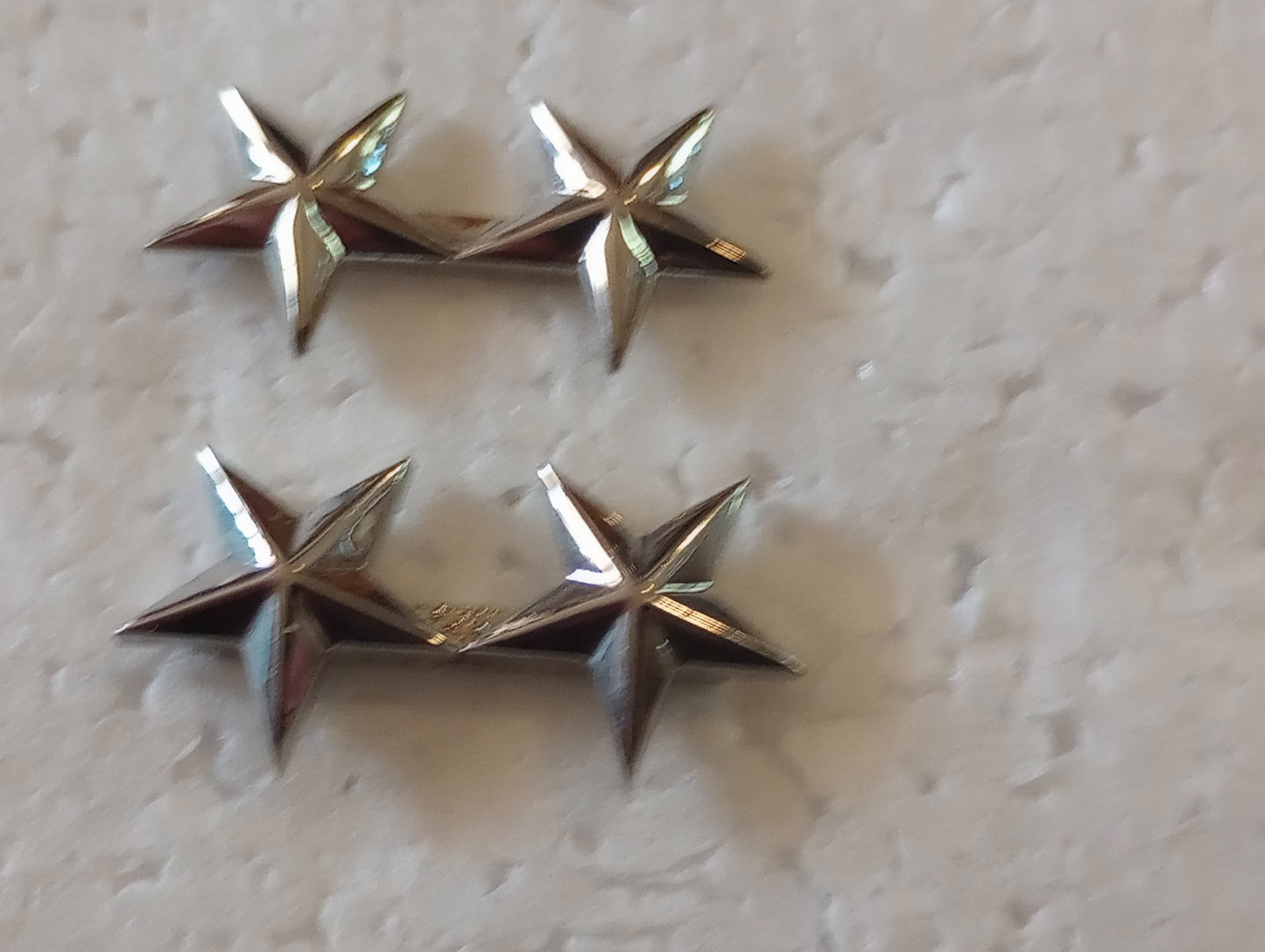 VINTAGE U.S MILITARY STERLING SILVER MAJOR GENERAL RANK 2 STAR WWII VIETNAM