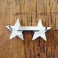 VINTAGE U.S MILITARY STERLING SILVER MAJOR GENERAL RANK 2 STAR WWII VIETNAM