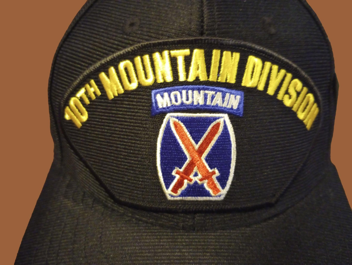 U.S ARMY 10TH MOUNTAIN DIVISION HAT OFFICIAL MILITARY BALL CAP U.S.A MADE