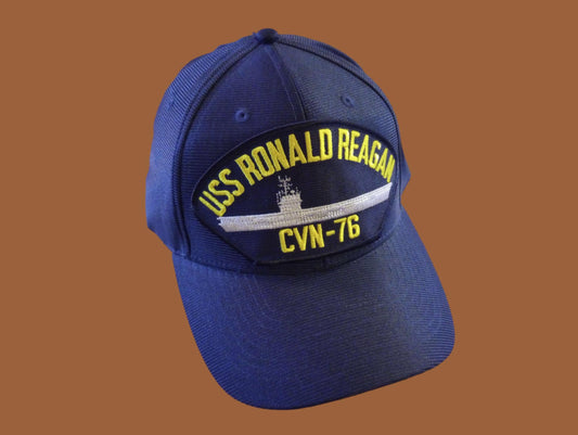 USS RONALD REAGAN CVN-76 NAVY SHIP HAT U.S MILITARY OFFICIAL BALL CAP USA MADE