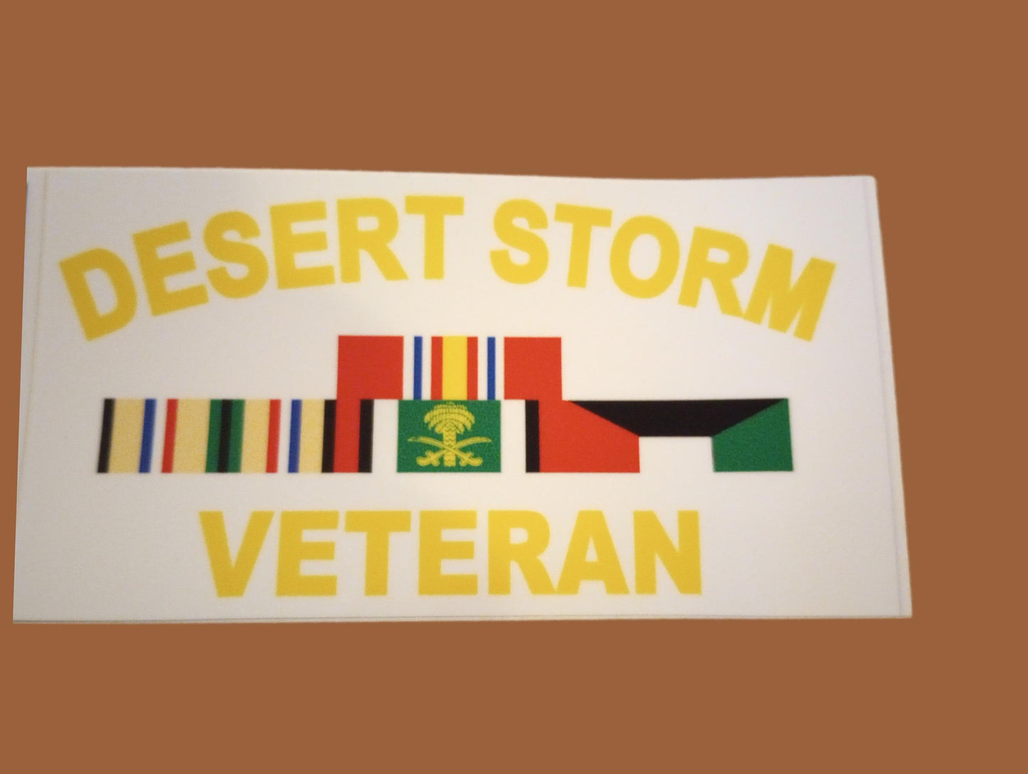 U.S MILITARY DESERT STORM VETERAN WINDOW DECAL BUMPER STICKER