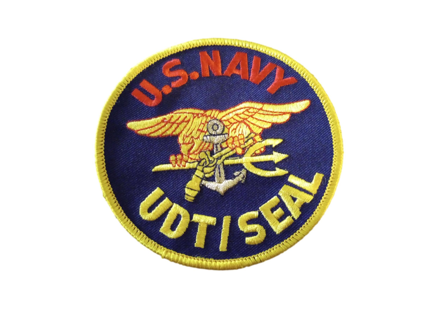 U.S.MILITARY NAVY UDT/ SEAL TRIDENT PATCH 4" X 4" SEAL TEAM