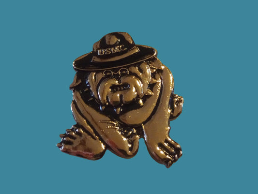 U.S MILITARY MARINE CORPS BULLDOG USMC HAT PIN DOUBLE CLUTCH BACK