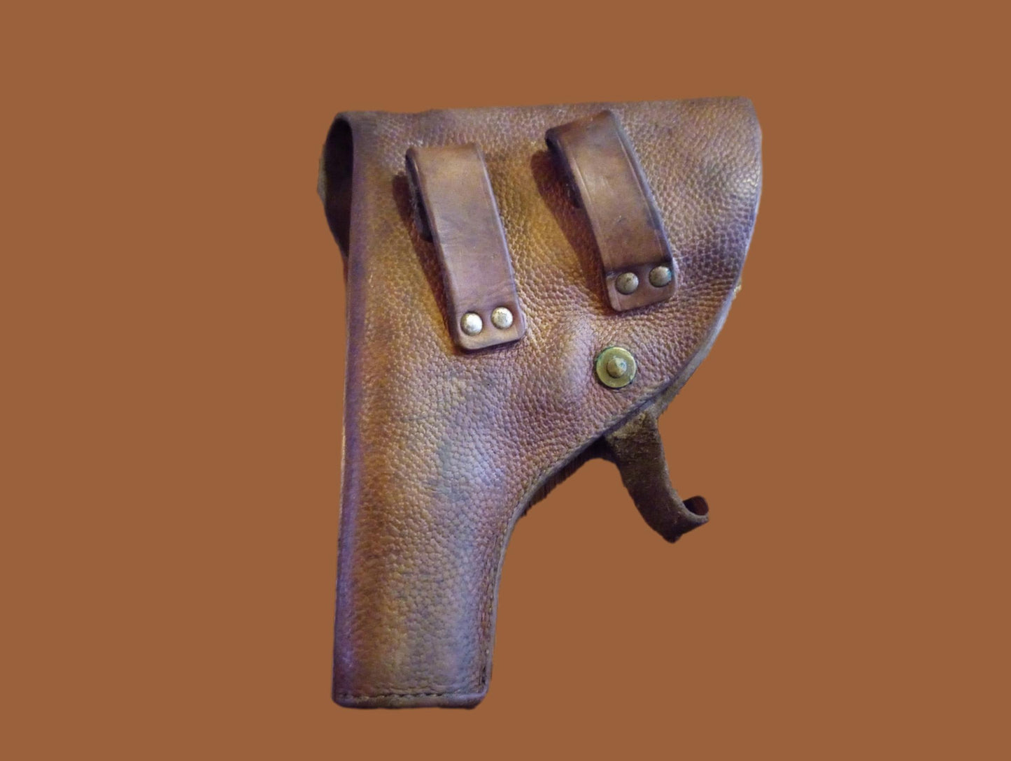 WWII SWEDISH MILITARY BROWNING PISTOL HOLSTER LEATHER M1903/07 STAMPED I11 35/50