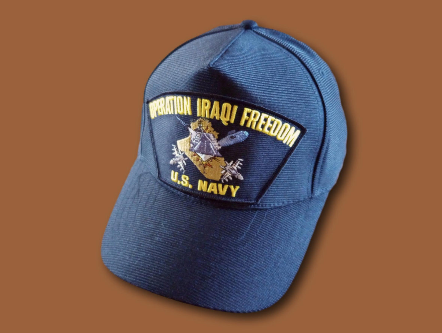 U.S NAVY OPERATION IRAQI FREEDOM HAT U.S MILITARY OFFICIAL BALL CAP U.S.A MADE