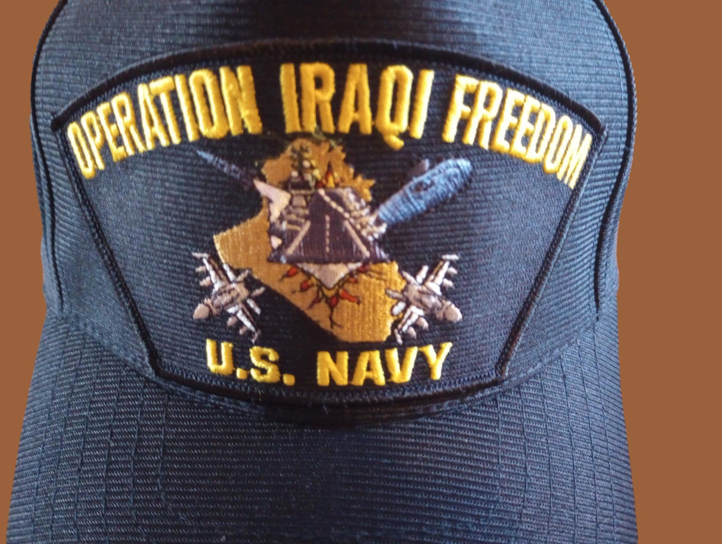 U.S NAVY OPERATION IRAQI FREEDOM HAT U.S MILITARY OFFICIAL BALL CAP U.S.A MADE