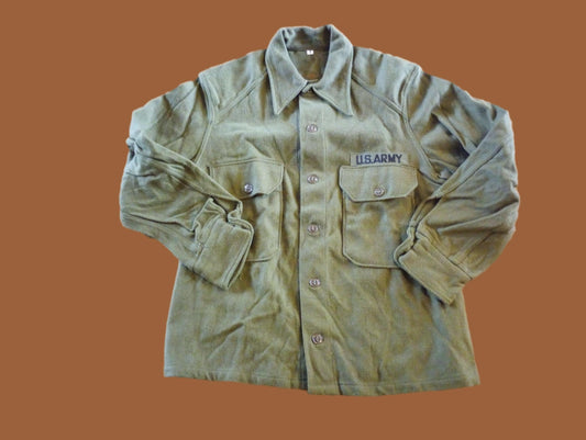 U.S MILITARY WOOL FIELD SHIRT ARMY SIZE MEDIUM NEW 1952 KOREA VINTAGE