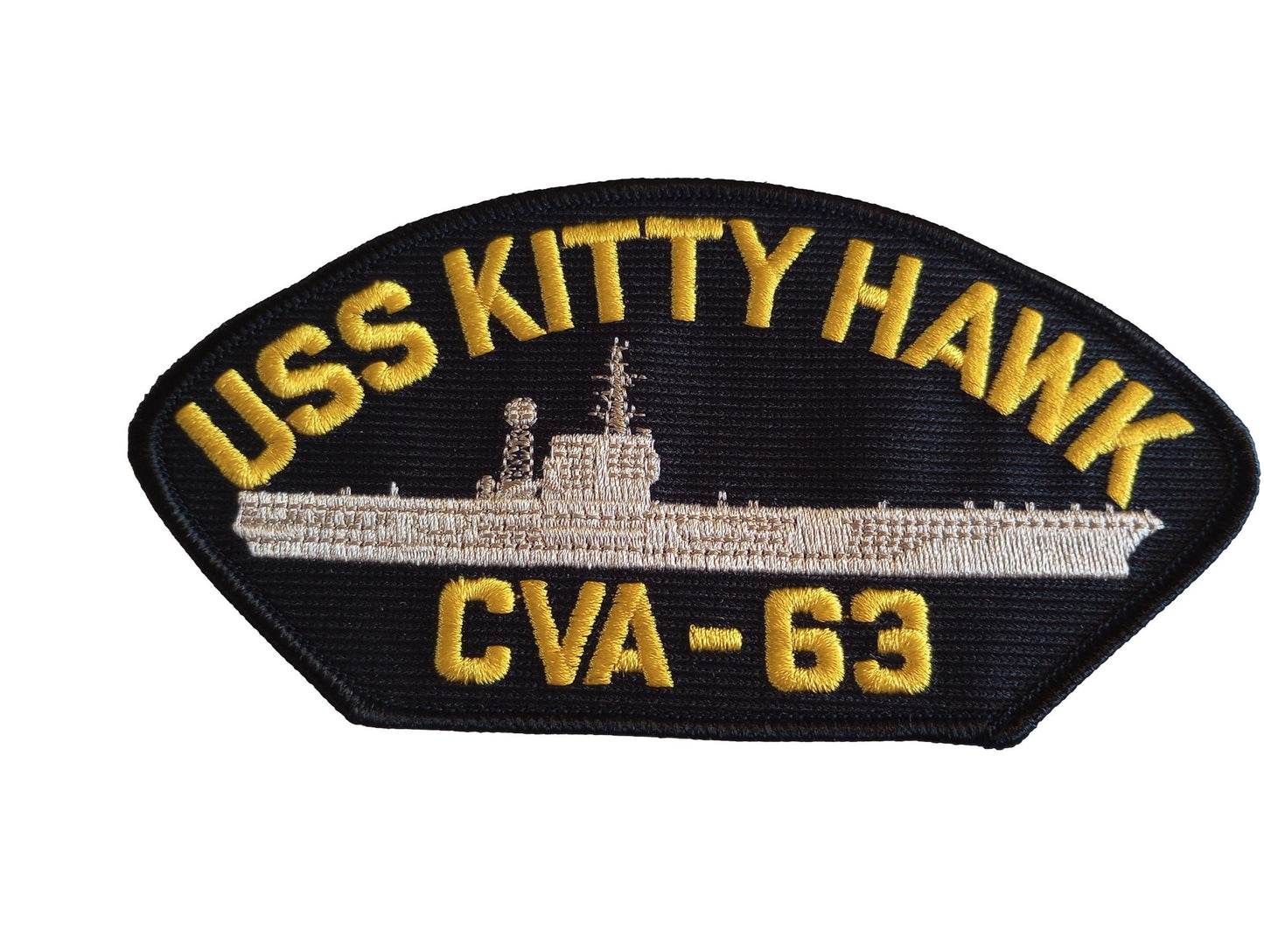 U.S NAVY SHIP HAT PATCH USS KITTY HAWK CVA-63 SHIP PATCH NAVY CARRIER U.S.A MADE