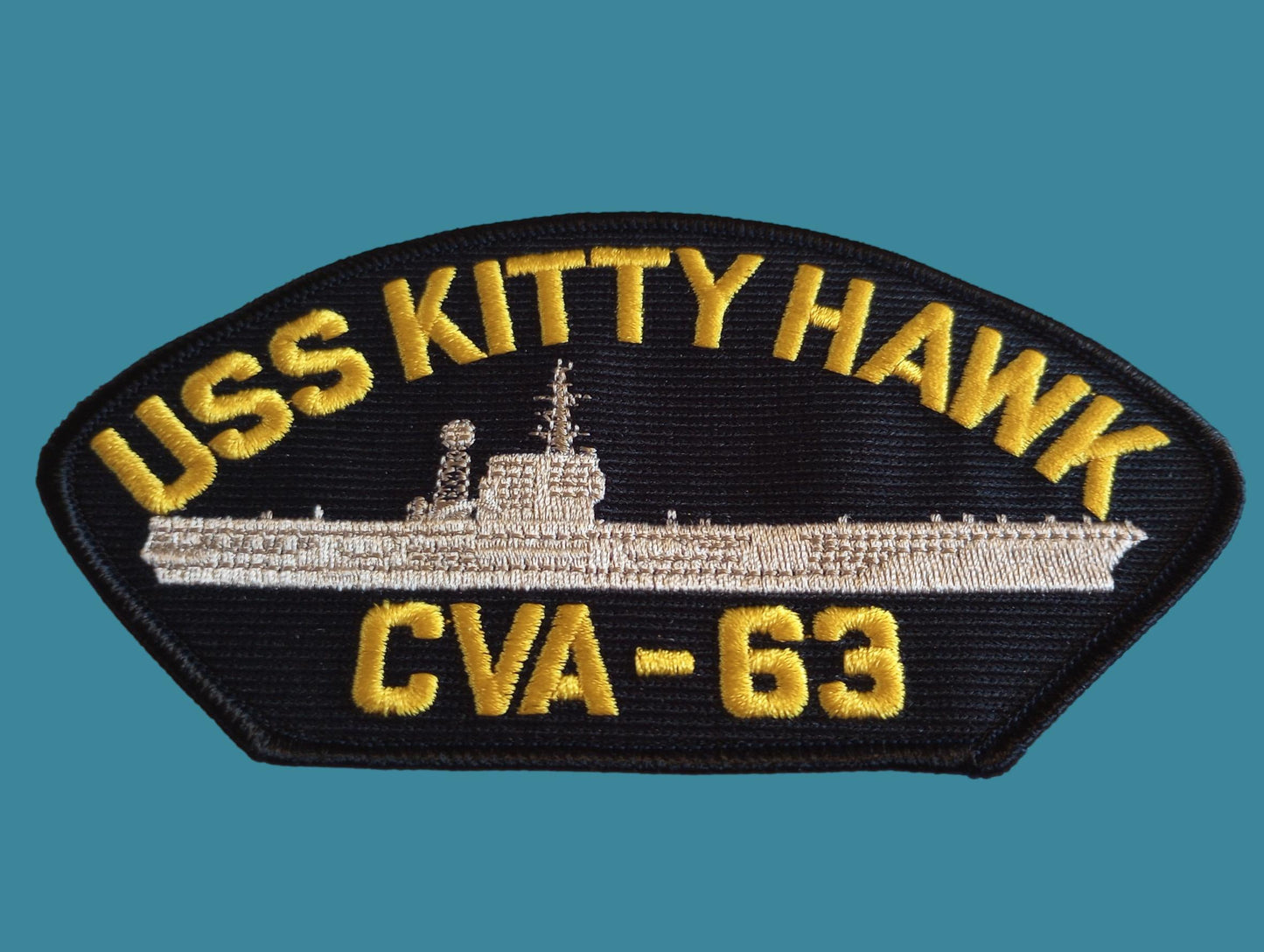 U.S NAVY SHIP HAT PATCH USS KITTY HAWK CVA-63 SHIP PATCH NAVY CARRIER U.S.A MADE