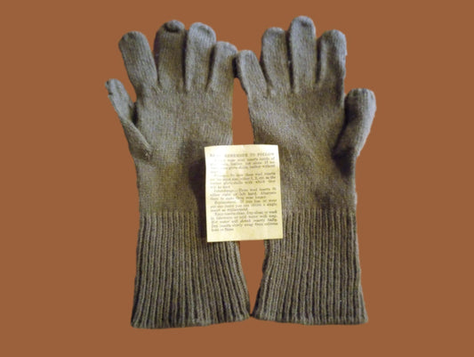 VINTAGE M49 U.S MILITARY GLOVE INSERT LINERS WOOL COLD WEATHER 1955 KOREAN ERA