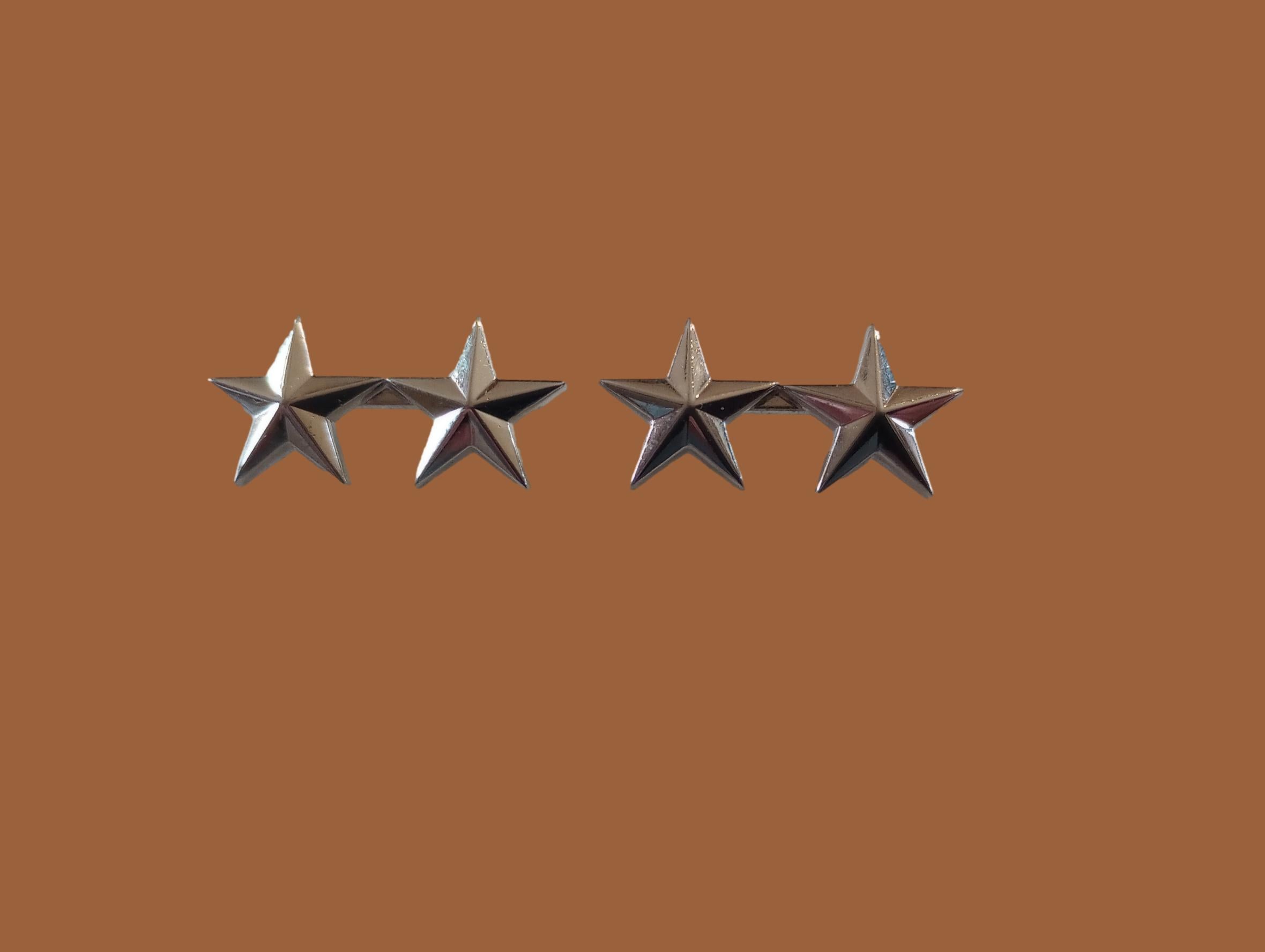 VINTAGE U.S MILITARY STERLING SILVER MAJOR GENERAL RANK 2 STAR WWII VI ...