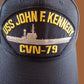 USS JOHN F KENNEDY CVN- 79 NAVY SHIP HAT OFFICIAL U.S MILITARY BALL CAP USA MADE