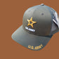 U.S Army Hat Cap Cotton Mesh Back OD Green Baseball Cap Army Star Logo