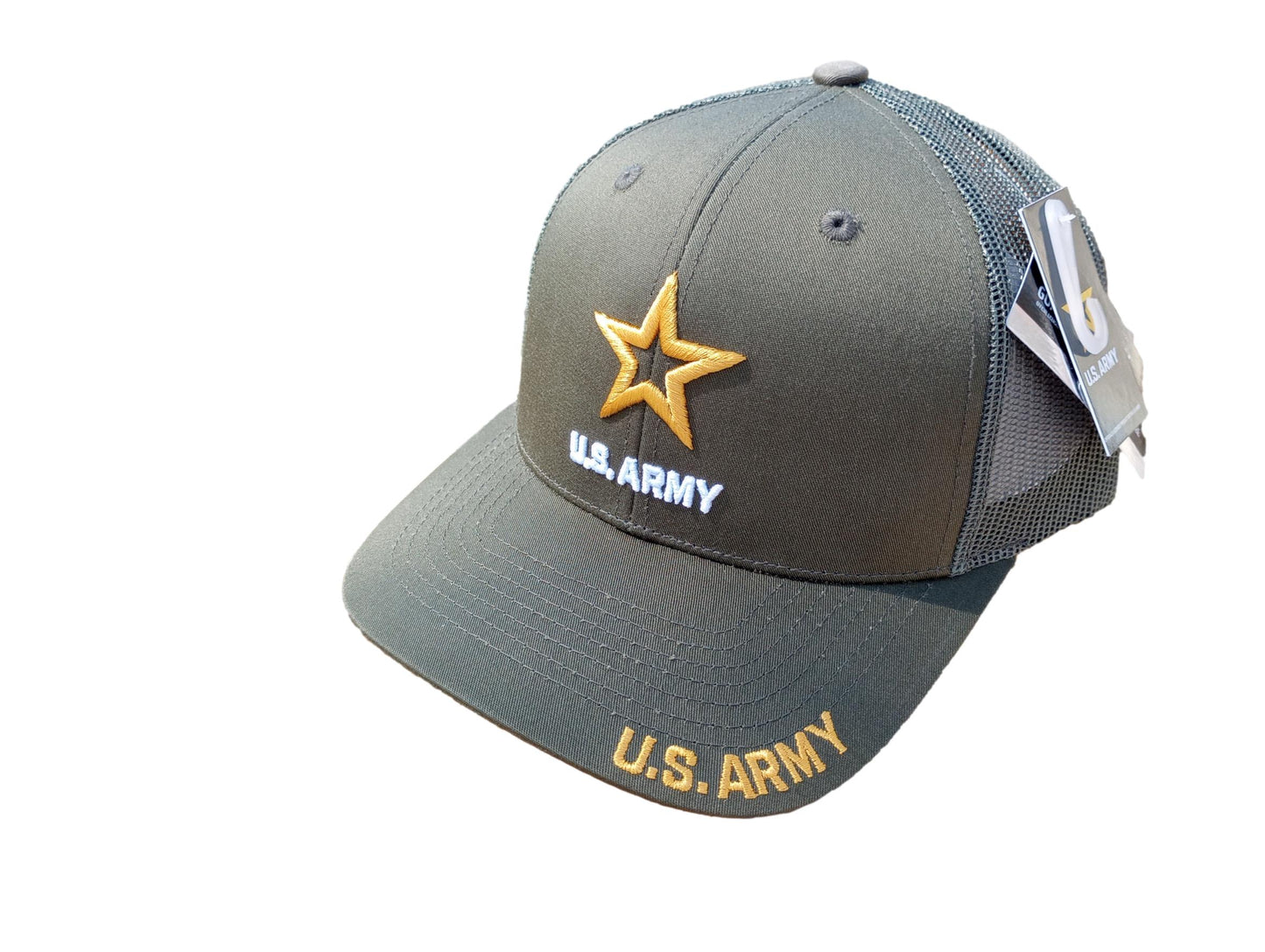 U.S Army Hat Cap Cotton Mesh Back OD Green Baseball Cap Army Star Logo