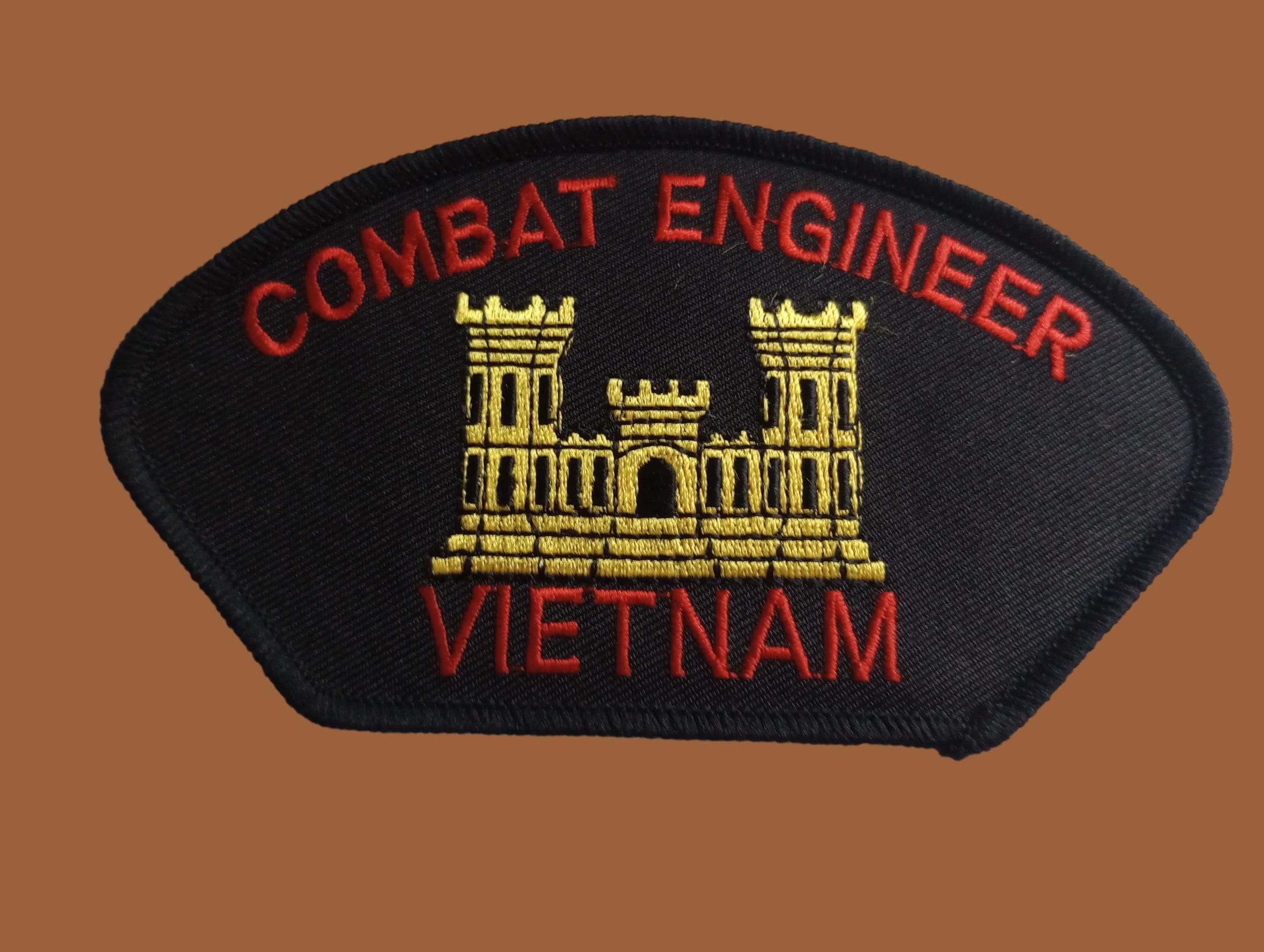 U.S ARMY COMBAT ENGINEER HAT PATCH VIETNAM SAPPER VET HEAT TRANSFER NE ...