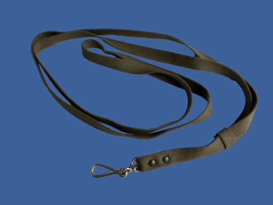 British Military Pistol Lanyard OD Green Army Surplus Vintage