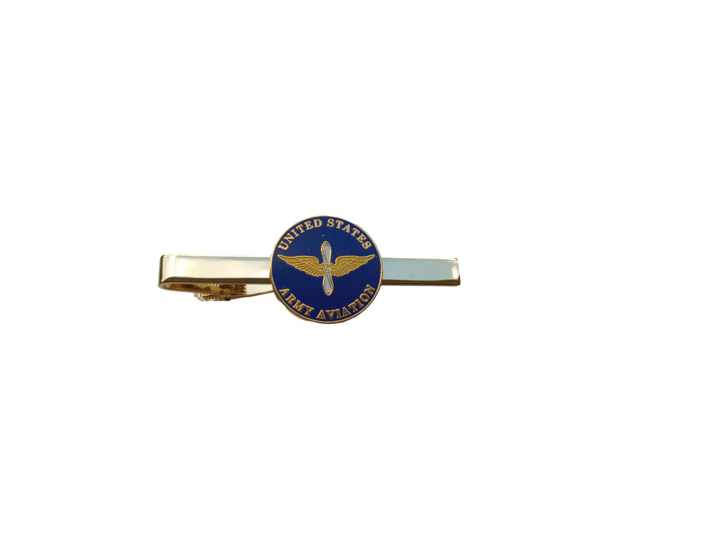 U.S MILITARY U.S ARMY AVIATION TIE BAR TIE TAC CLIP ON U.S.A MADE