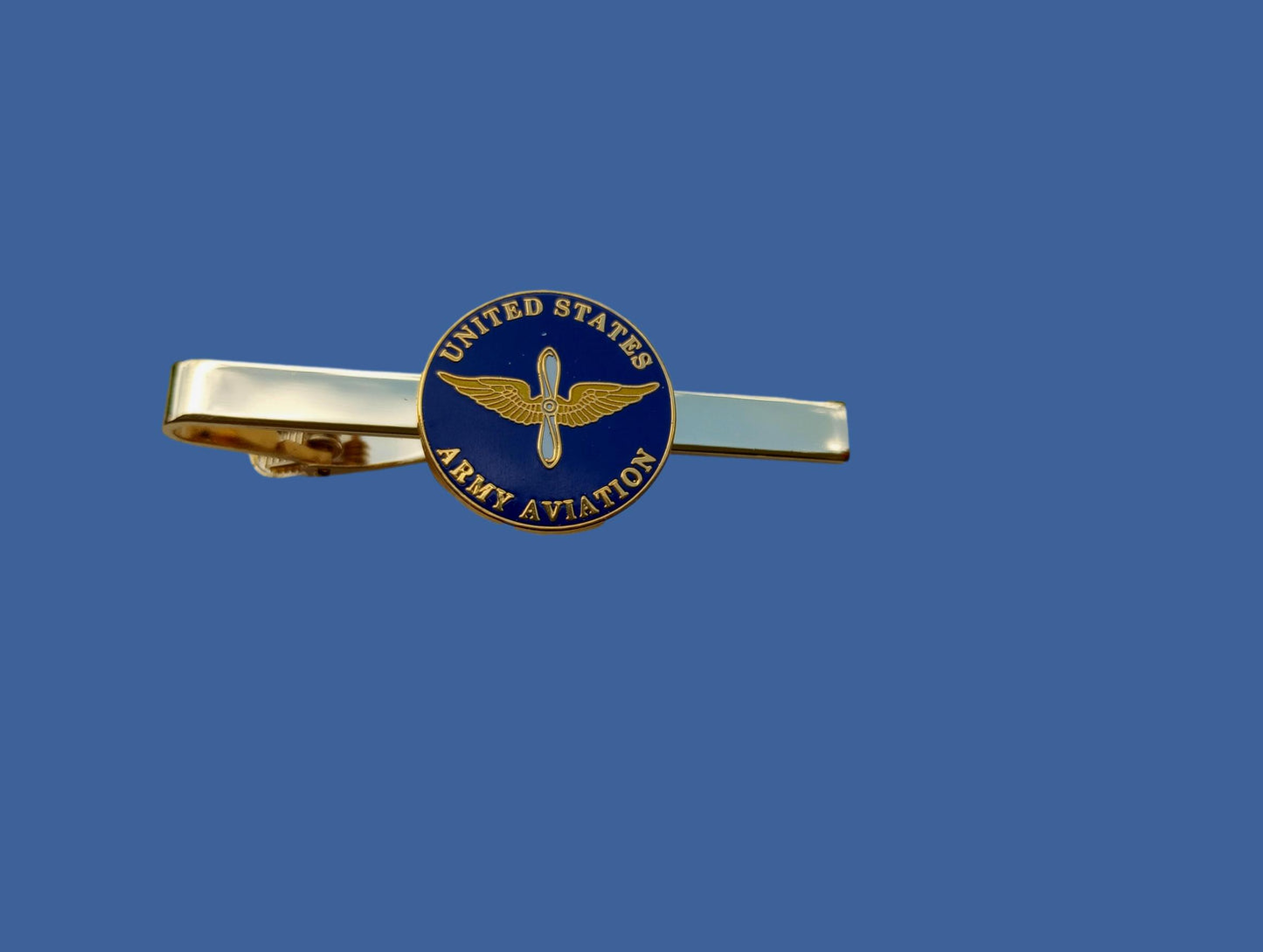 U.S MILITARY U.S ARMY AVIATION TIE BAR TIE TAC CLIP ON U.S.A MADE