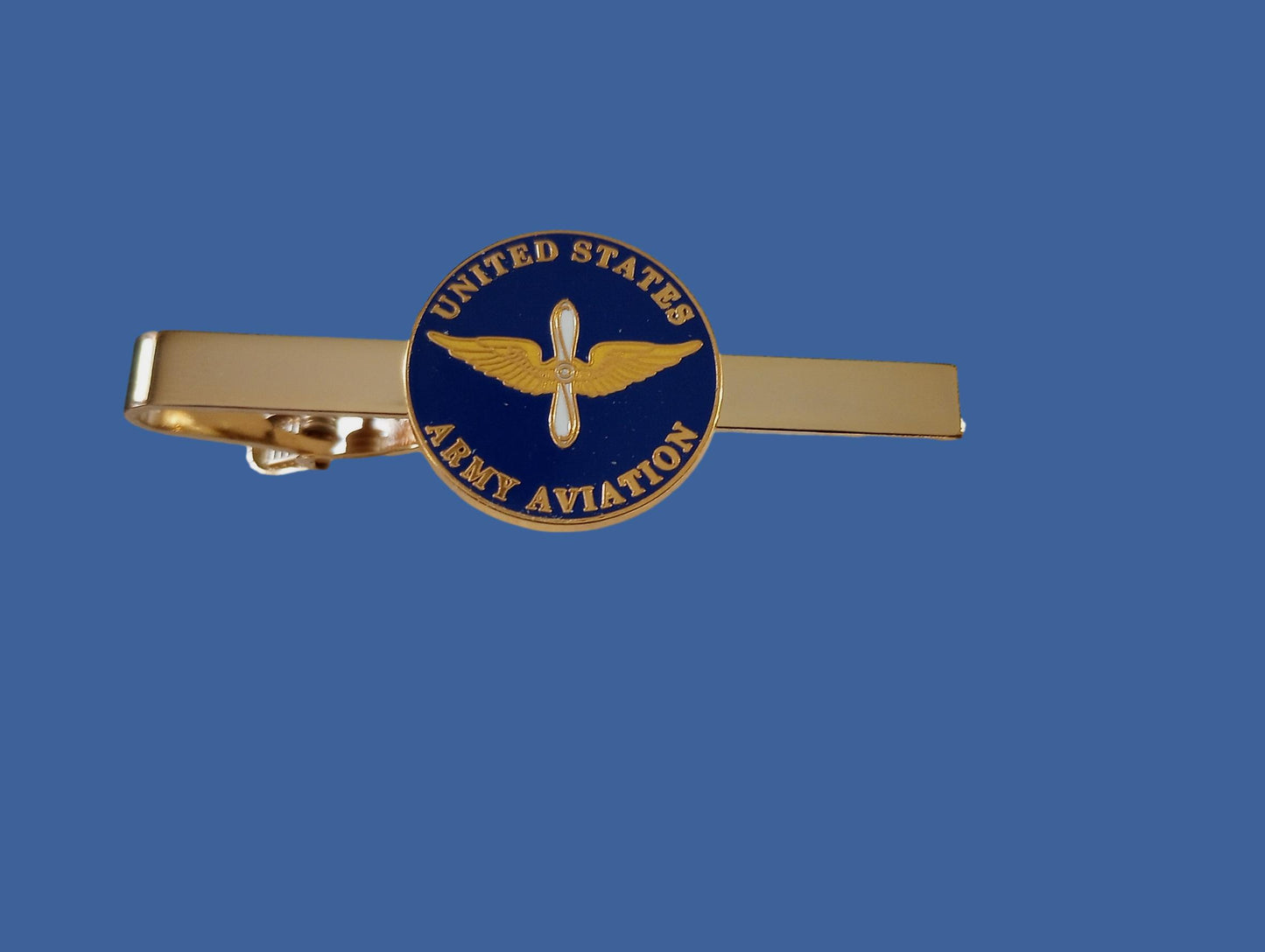 U.S MILITARY U.S ARMY AVIATION TIE BAR TIE TAC CLIP ON U.S.A MADE