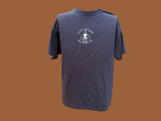 U.S MILITARY AIR FORCE T SHIRT BLACK INK DESIGN USA MADE LARGE