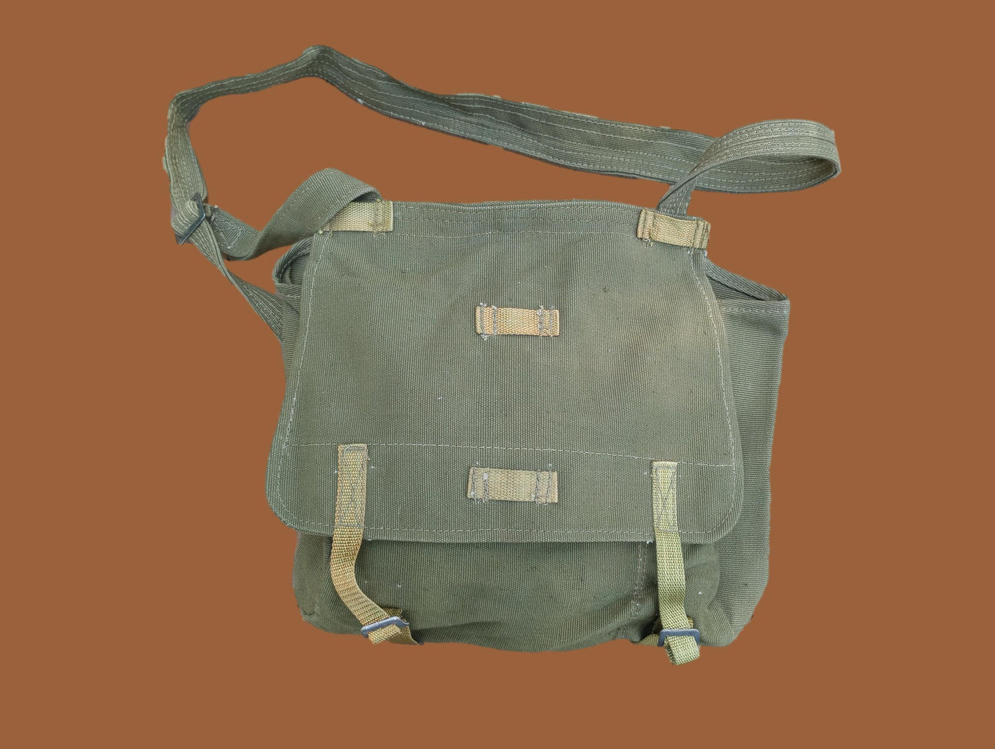 MILITARY SHOULDER BAG WITH ADJUSTABLE STRAP COMBAT DAY PACK SATCHEL BOOK BAG