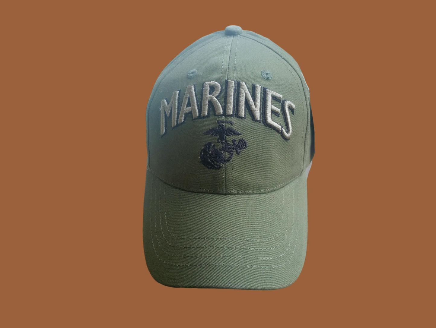 U.S Marine Corps EGA Hat OD Green USMC Licensed Military ball Cap 3D Design