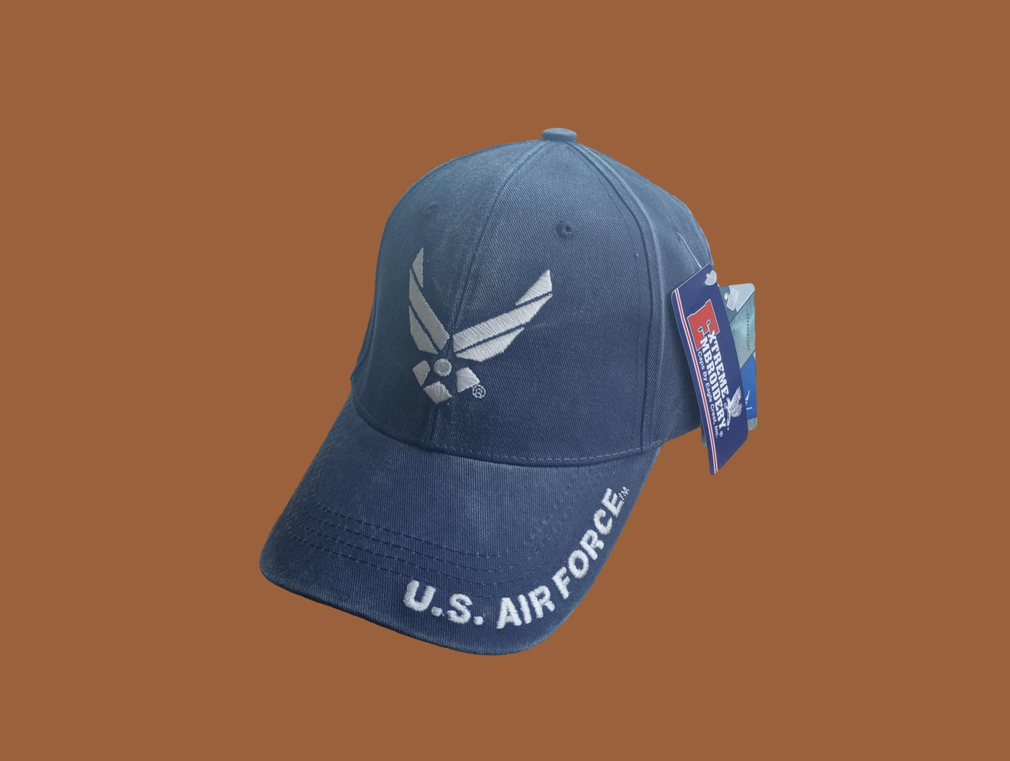 U.S AIR FORCE HAT STONE WASHED BLUE FATIGUE OFFICIAL LICENSED MILITARY BALL CAP