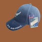 U.S AIR FORCE HAT STONE WASHED BLUE FATIGUE OFFICIAL LICENSED MILITARY BALL CAP