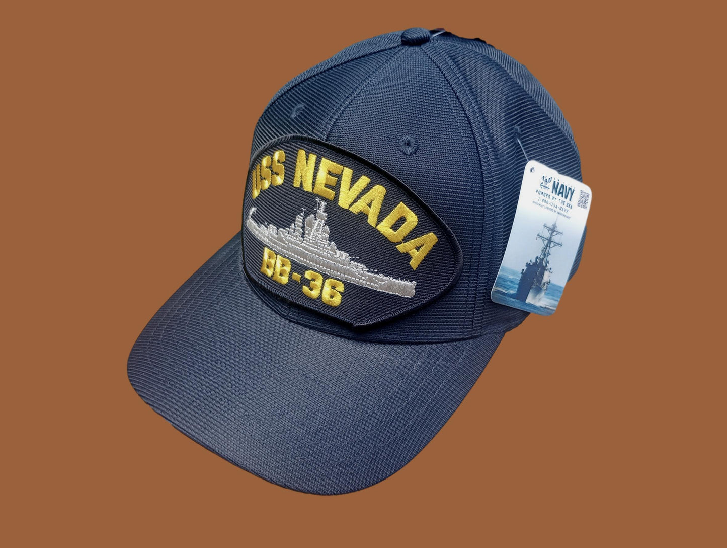 USS NEVADA BB-36 NAVY SHIP HAT U.S MILITARY OFFICIAL BALL CAP U.S.A MADE