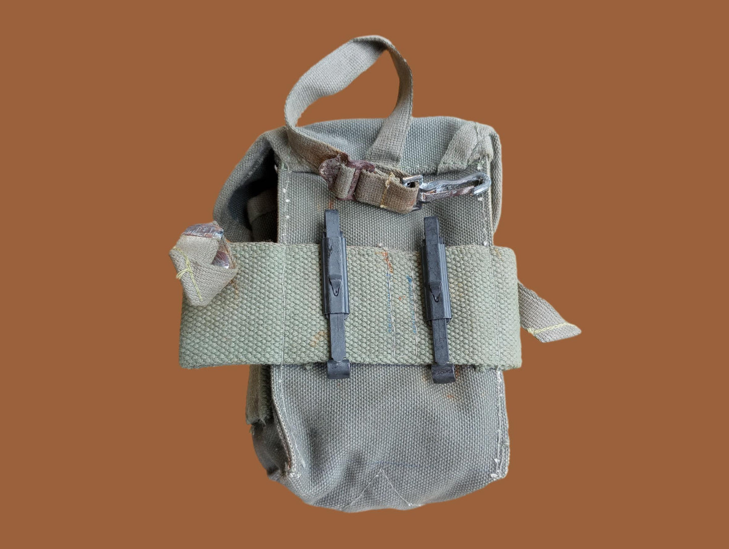 MILITARY AMMO MAGAZINE POUCH M1956 STYLE CANVAS VIETNAM ERA 1950'S - 1970'S