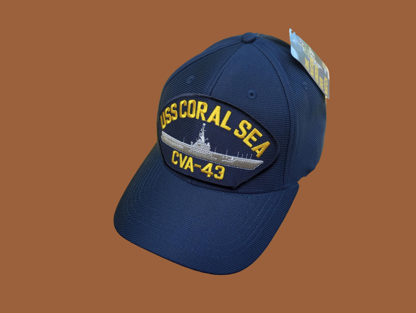 USS CORAL SEA CVA - 43 NAVY SHIP HAT U.S MILITARY OFFICIAL BALL CAP U.S.A MADE