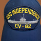 USS INDEPENDENCE CV-62 NAVY SHIP HAT U.S MILITARY OFFICIAL BALL CAP U.S.A MADE