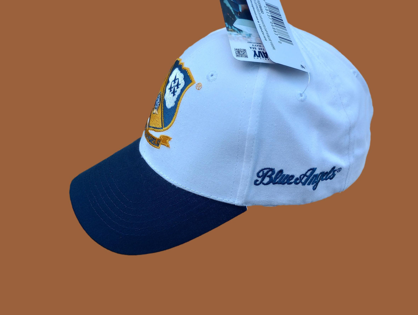 U.S NAVY BLUE ANGELS HAT BALL CAP NAVY PILOT WHITE BLUE VISOR