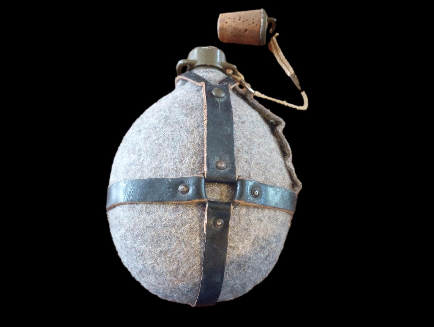 CZECH MILITARY M60 CANTEEN & WOOL FELT COVER WATER BOTTLE FLASK ORIGINAL