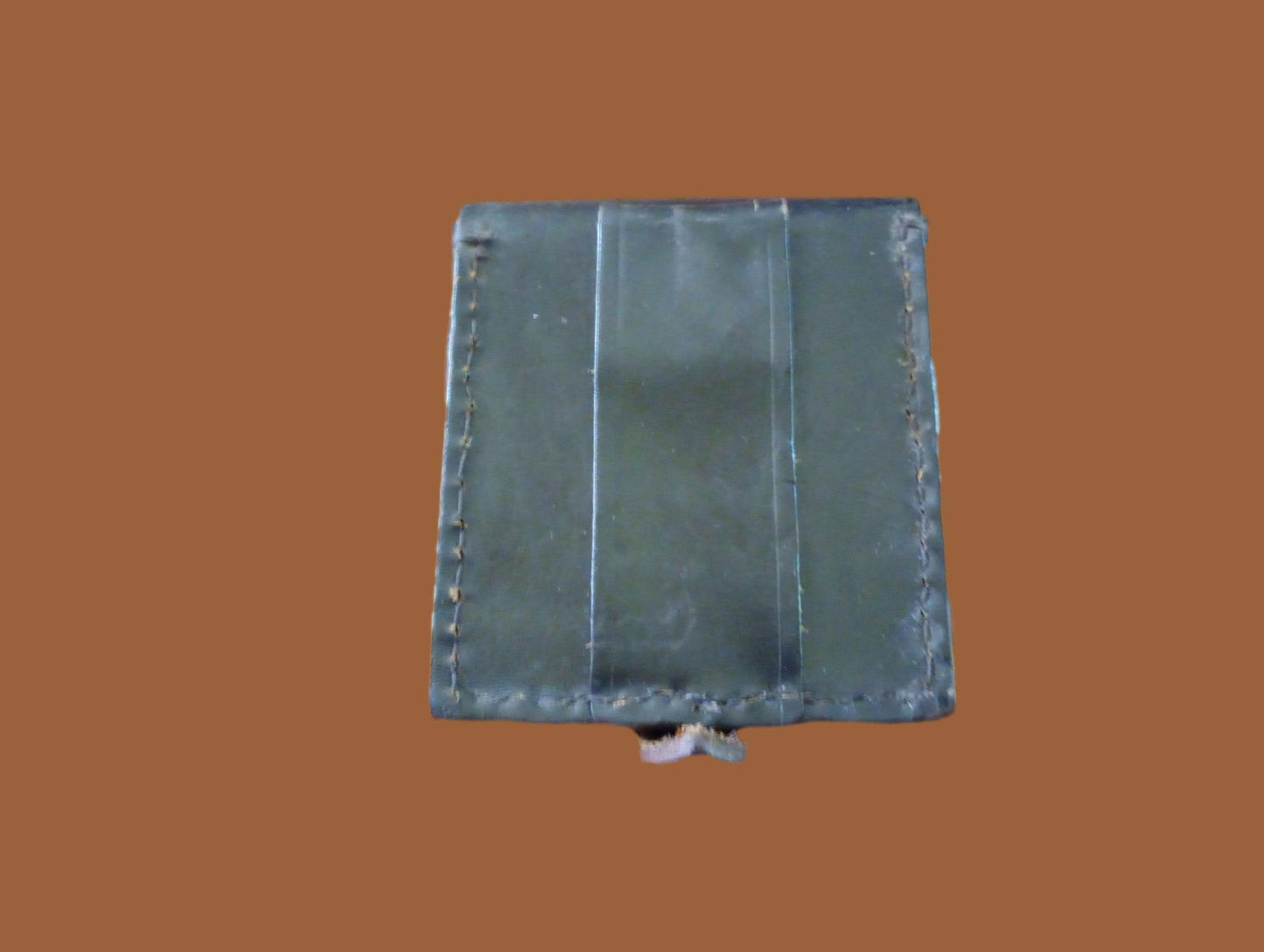 ORIGINAL WWII ITALIAN MILITARY BLACK LEATHER CARCANO AMMO 2 CLIP POUCH