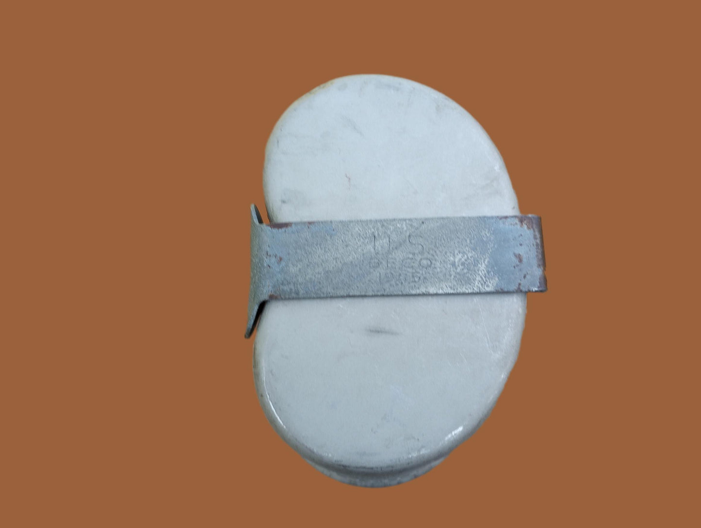 WWII U.S MILITARY CANTEEN CUP DATED 1945 STAMPED U.S B.E CO ORIGINAL