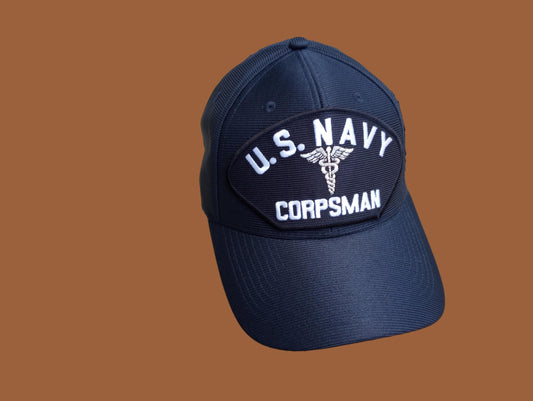 U.S MILITARY NAVY CORPSMAN HAT OFFICIAL MILITARY BALL CAP U.S.A MADE