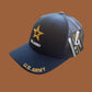 U.S Army Hat Cap Cotton Mesh Back Black Baseball Cap Army Star Logo