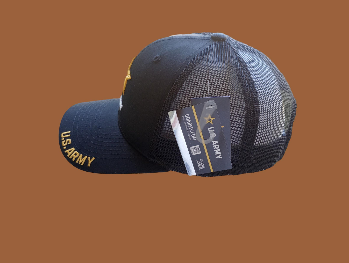U.S Army Hat Cap Cotton Mesh Back Black Baseball Cap Army Star Logo
