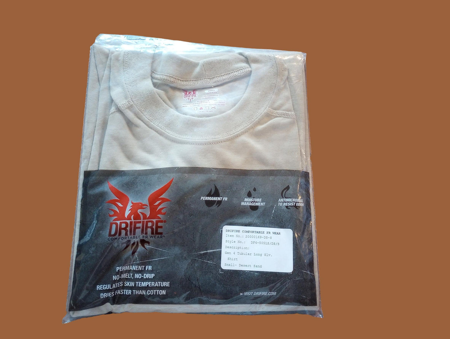 DRIFIRE TACTICAL SHIRT DESERT SAND LONG SLEEVE FLAME RESISTANT USA MADE