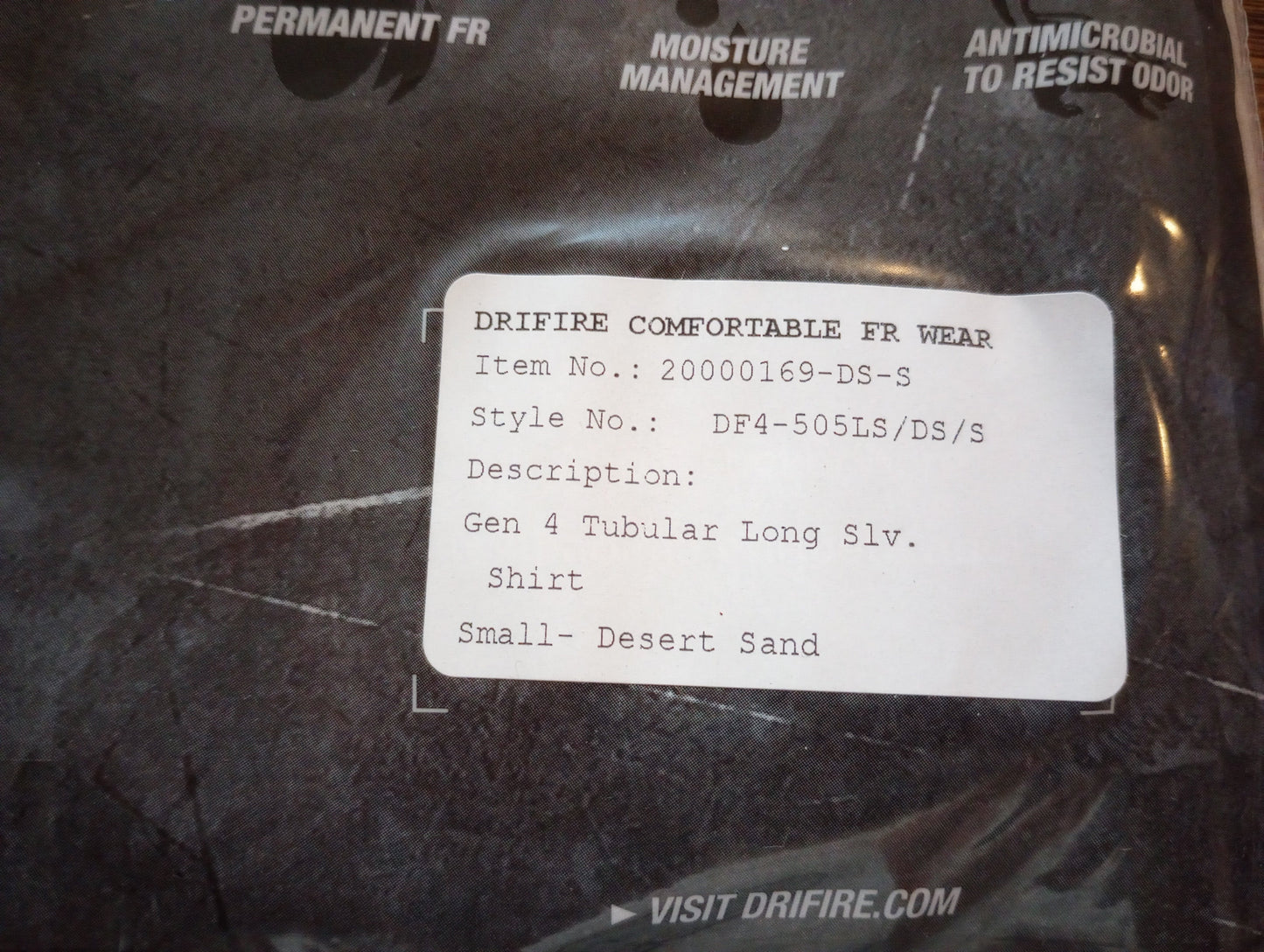 DRIFIRE TACTICAL SHIRT DESERT SAND LONG SLEEVE FLAME RESISTANT USA MADE