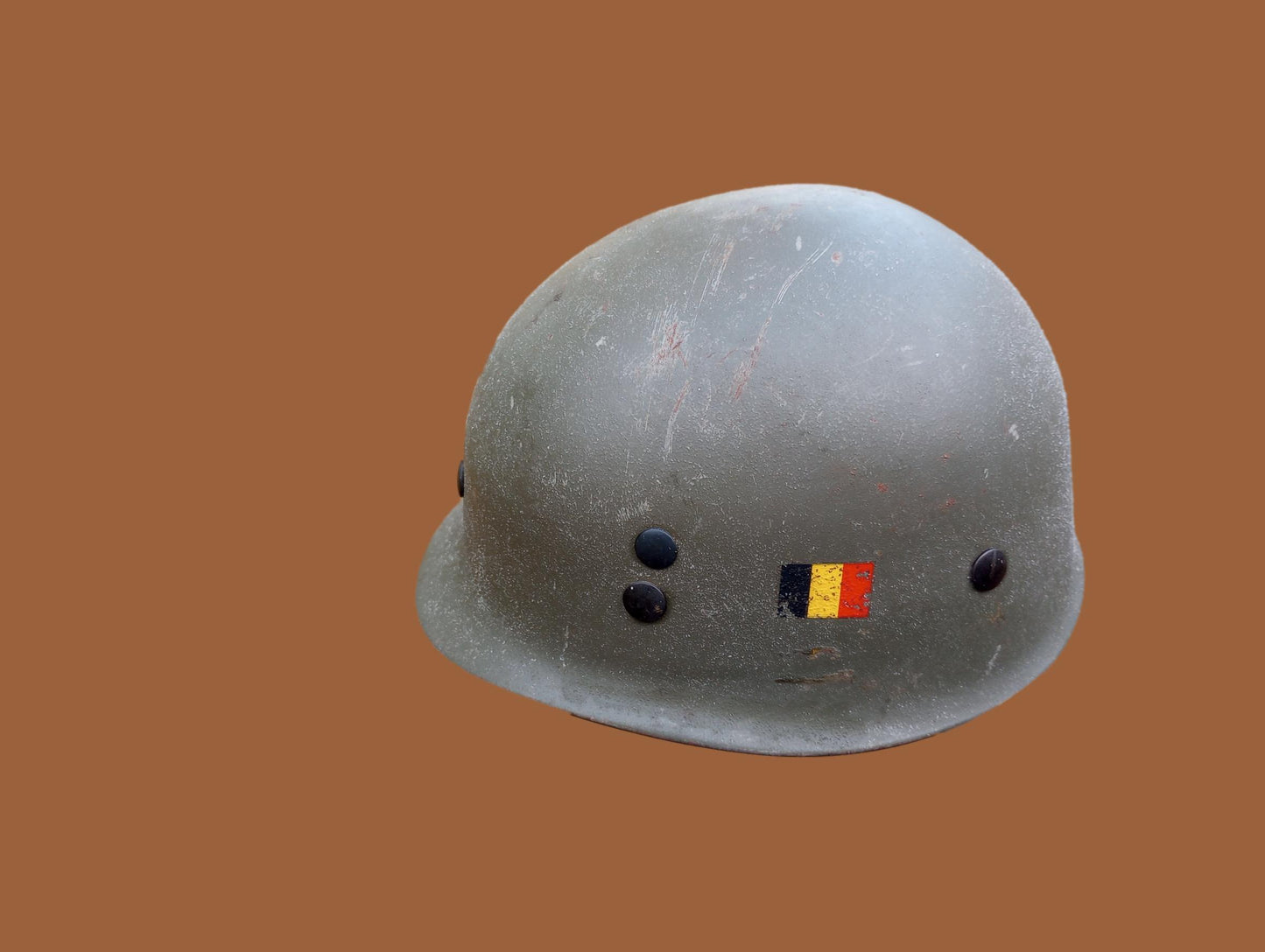 BELGIAN MILITARY M71 AIRBORNE PARATROOPER HELMET GERMAN MADE BELGIUM HELMET