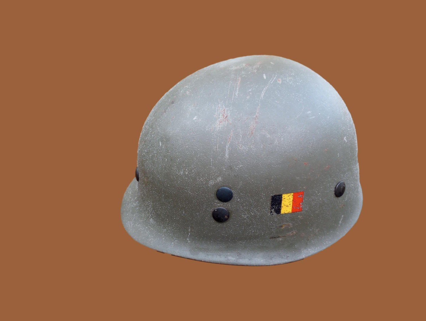 BELGIAN MILITARY M71 AIRBORNE PARATROOPER HELMET GERMAN MADE BELGIUM HELMET