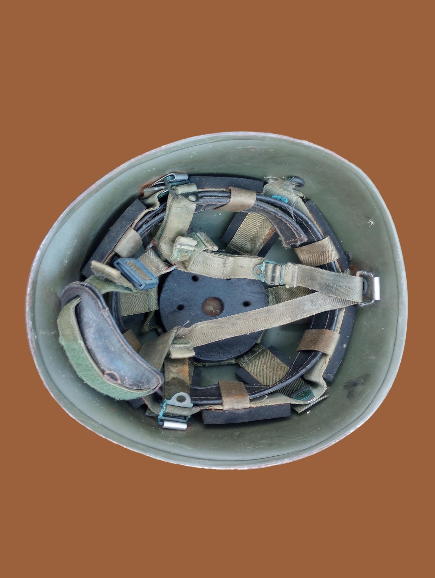 BELGIAN MILITARY M71 AIRBORNE PARATROOPER HELMET GERMAN MADE BELGIUM HELMET