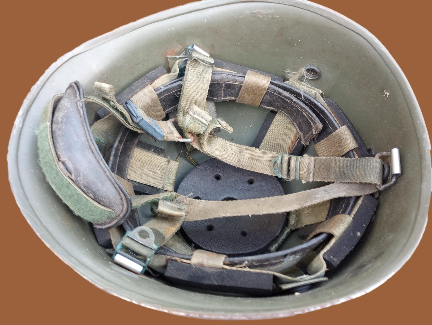 BELGIAN MILITARY M71 AIRBORNE PARATROOPER HELMET GERMAN MADE BELGIUM HELMET