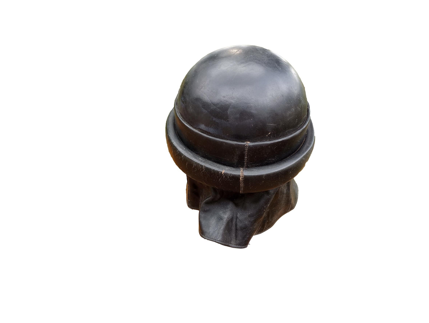 WWII OR POST WAR M-35 ITALIAN MILITARY LEATHER TANKERS HELMET ORIGINAL 1964