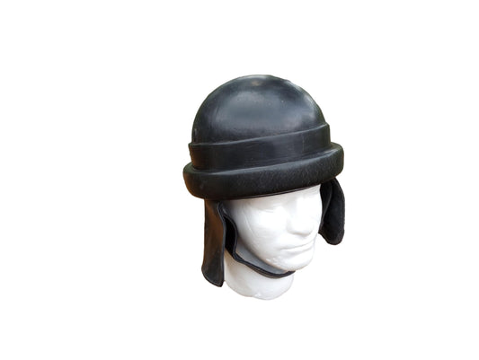 WWII OR POST WAR M-35 ITALIAN MILITARY LEATHER TANKERS HELMET ORIGINAL 1964